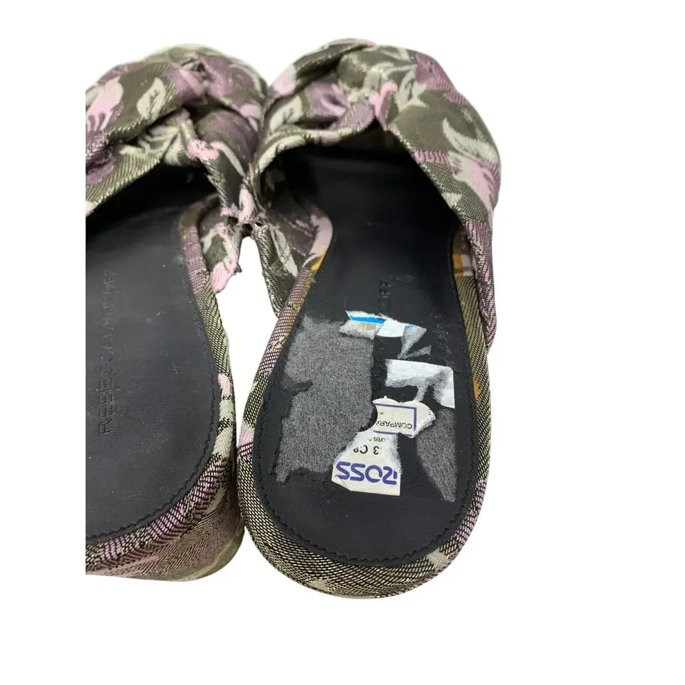 Rebecca Minkoff Jaden Floral Jacquard Platform Sandals Womens Sz 10 Purple Green - Picture 5 of 8